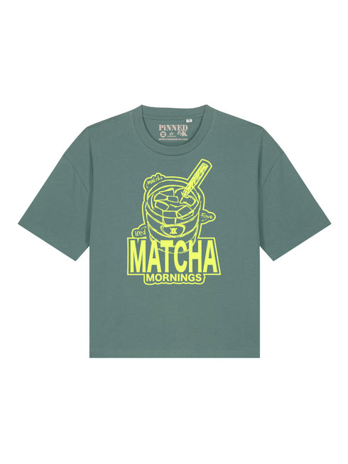 Boxy T-shirt Matcha Mornings